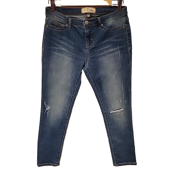 Dittos Distressed Skinny Jeans Country Western Stretch Comfort Utility Size 27 - Picture 1 of 12